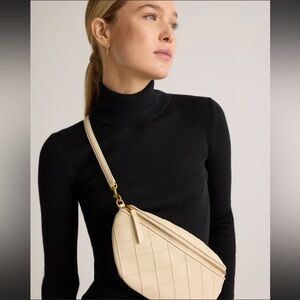 Quince Italian Leather Diamond Stitch Sling